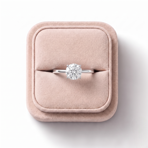 1.00 Ct Round Solitaire Lab Diamond Ring