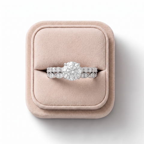 1.43 CT Round Solitaire Bridal Set Ring