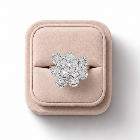 5.12 CT Multi-Shape Lab Diamond Cluster Cocktail Ring