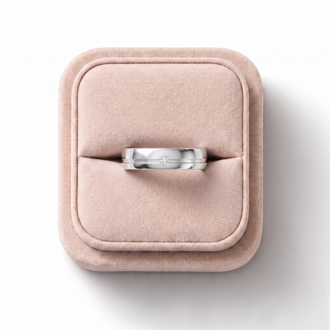 0.038 Ct Mens Lab Diamond Wedding Band