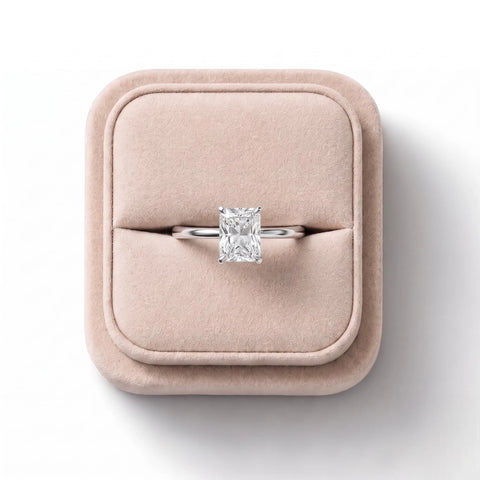 2.00 CT Radiant Solitaire Lab Diamond Engagement Ring