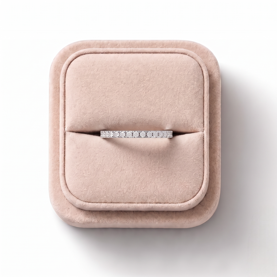 0.30 Ct Round Bar-Set Full Eternity Band
