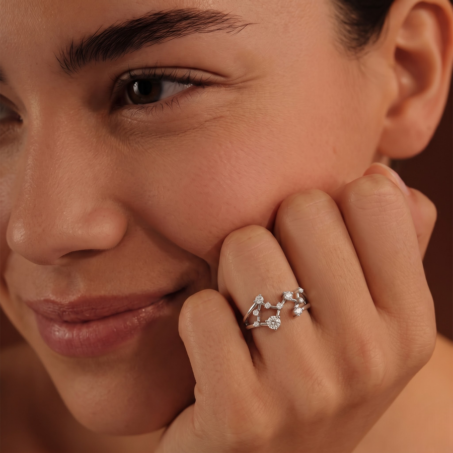 0.23 CT Round Scorpio Lab Diamond Ring