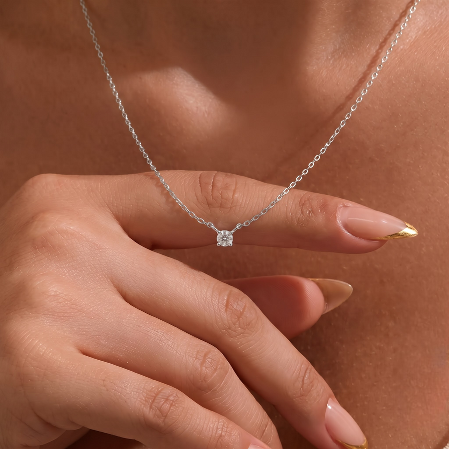 0.25 Ct Round Solitaire Pendant