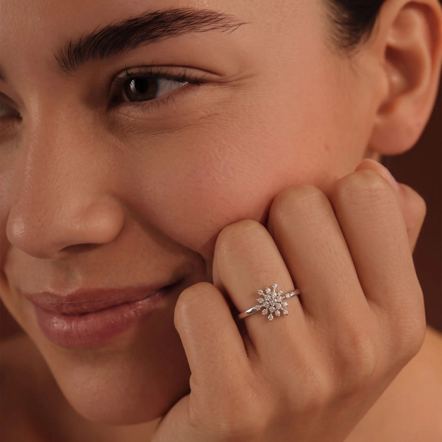 0.33 CT Round Statement Lab Grown Diamond Ring