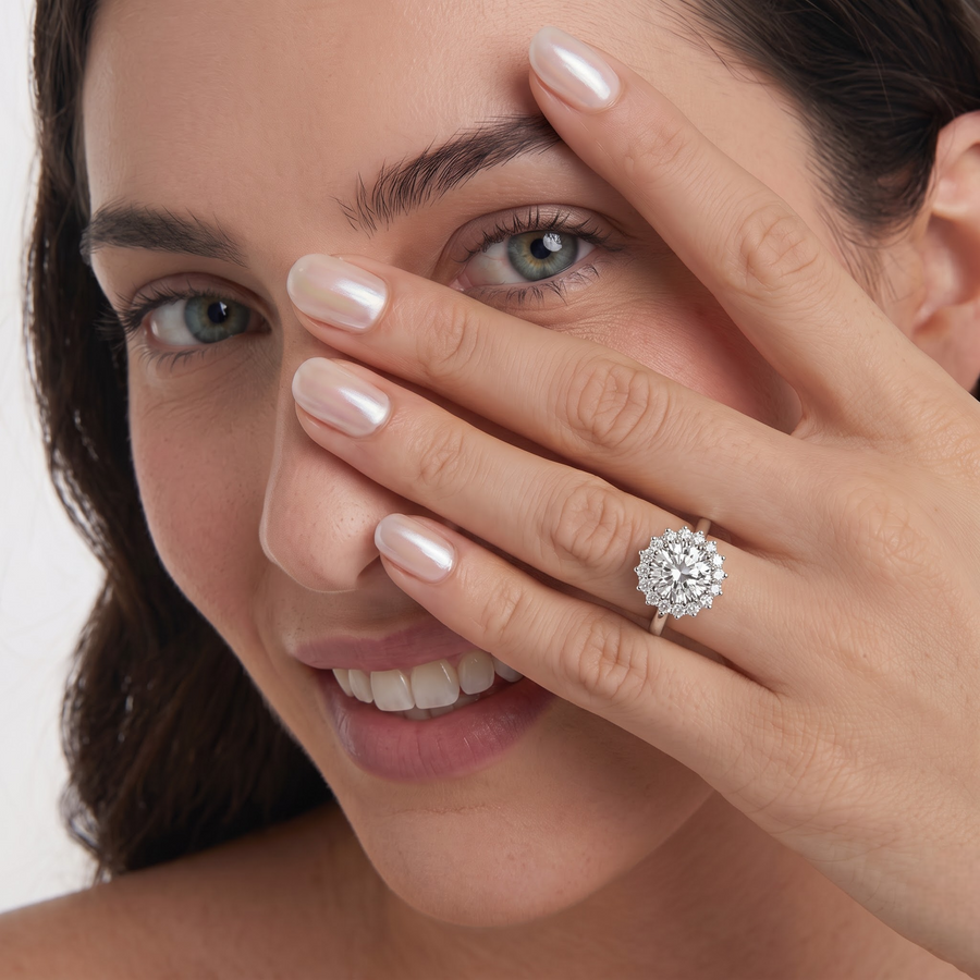 1.92 Ct Round Halo Diamond Ring