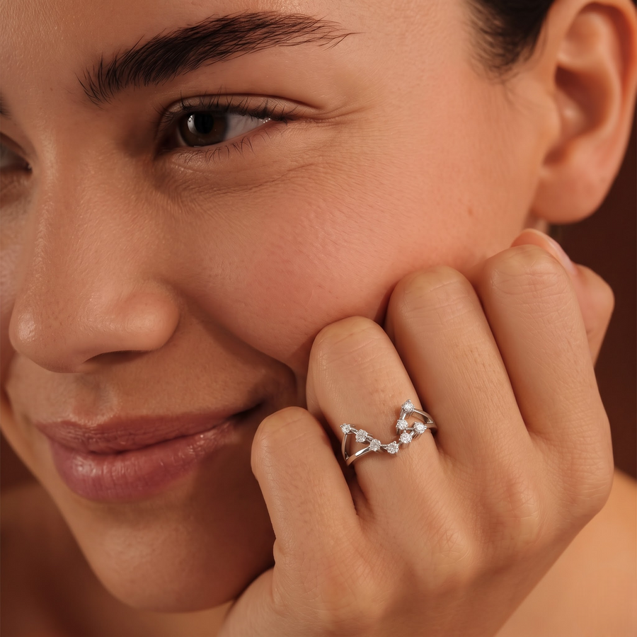 0.24 CT Round Aquarius Lab Diamond Ring