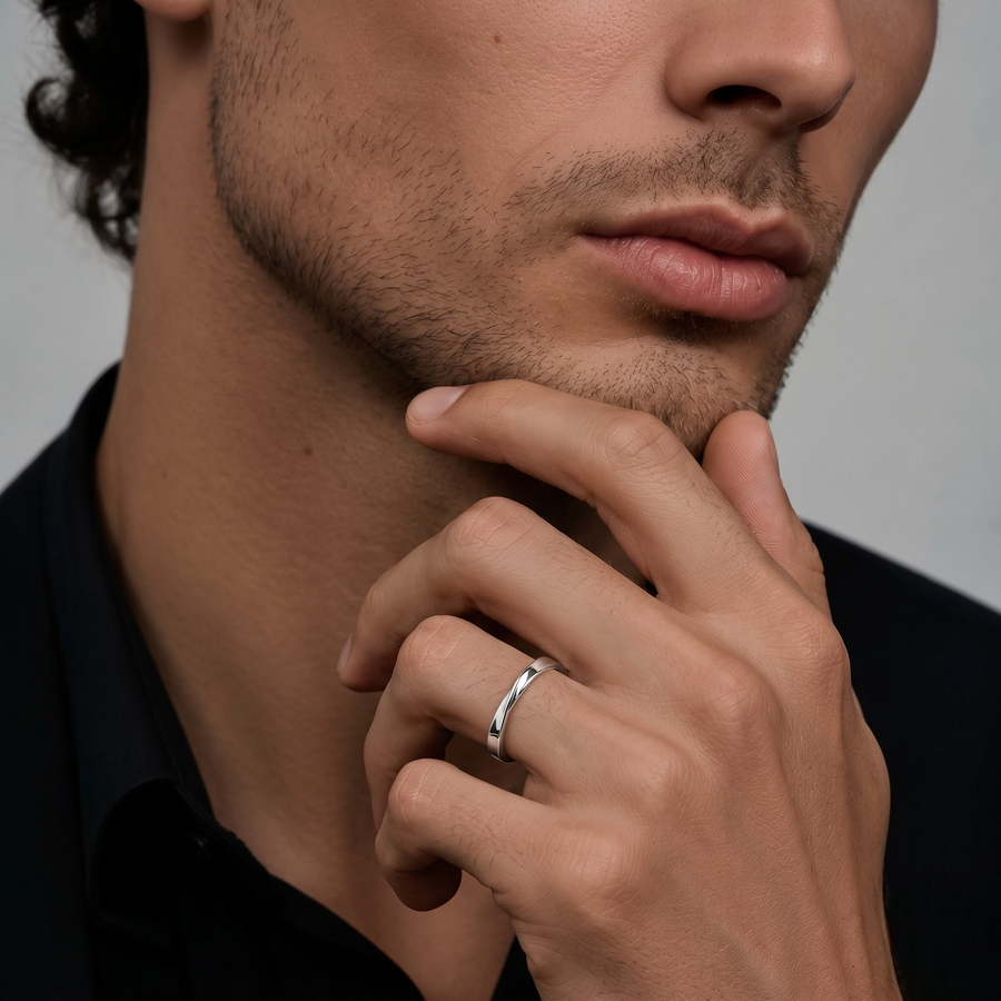 Infinity Twist Wedding Band