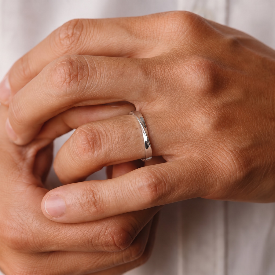 Infinity Twist Wedding Band