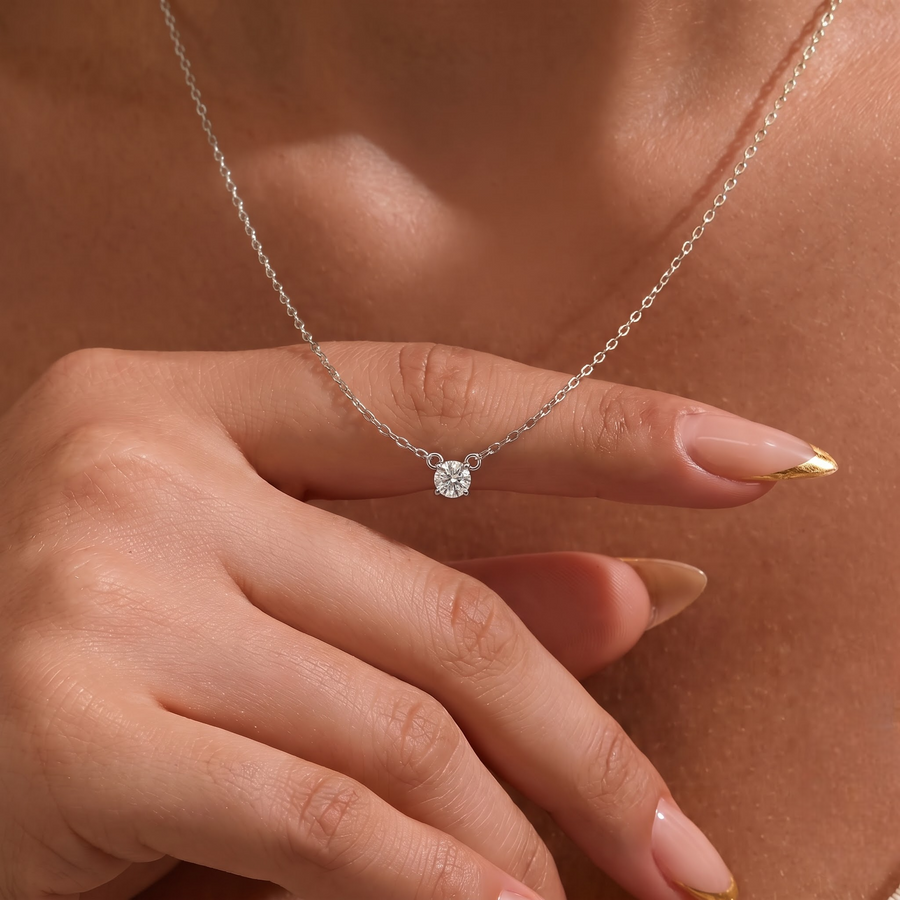 1.00 Ct Round Solitaire Pendant