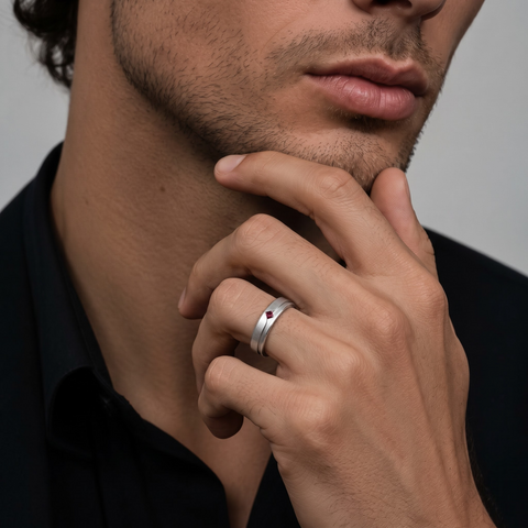 0.05 Ct Princess Flush Set Lab Diamond Wedding Band