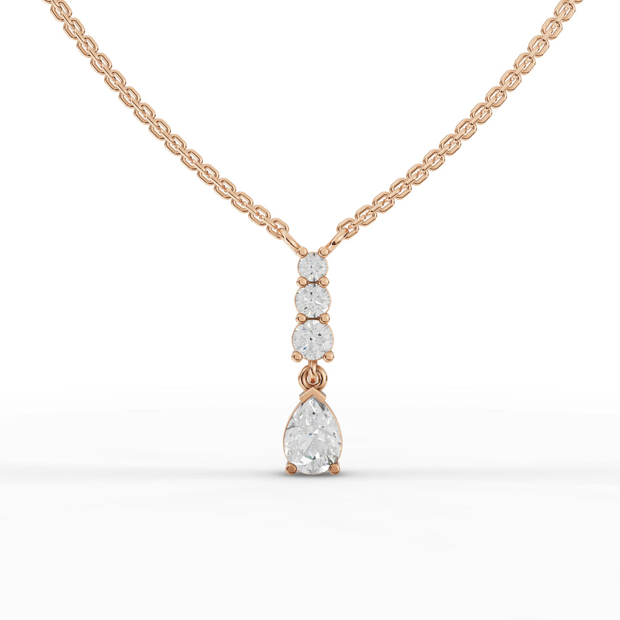 1.07 Ct Pear Lab Diamond Drop Pendant