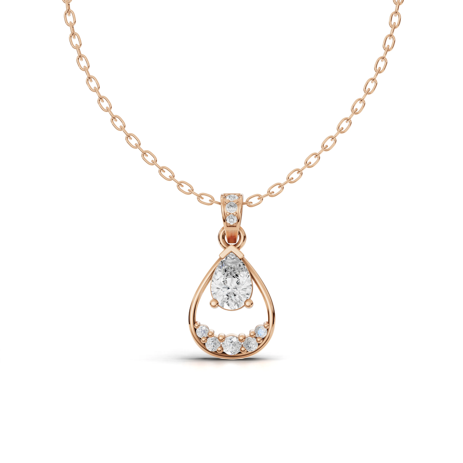 1.82 Ct Pear Teardrop Lab Diamond Set