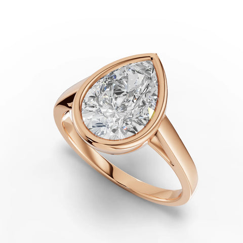 Rose gold diamond brilliance macro