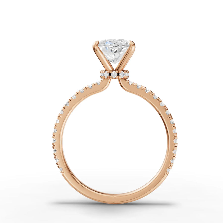 Rose gold pavé alignment detail