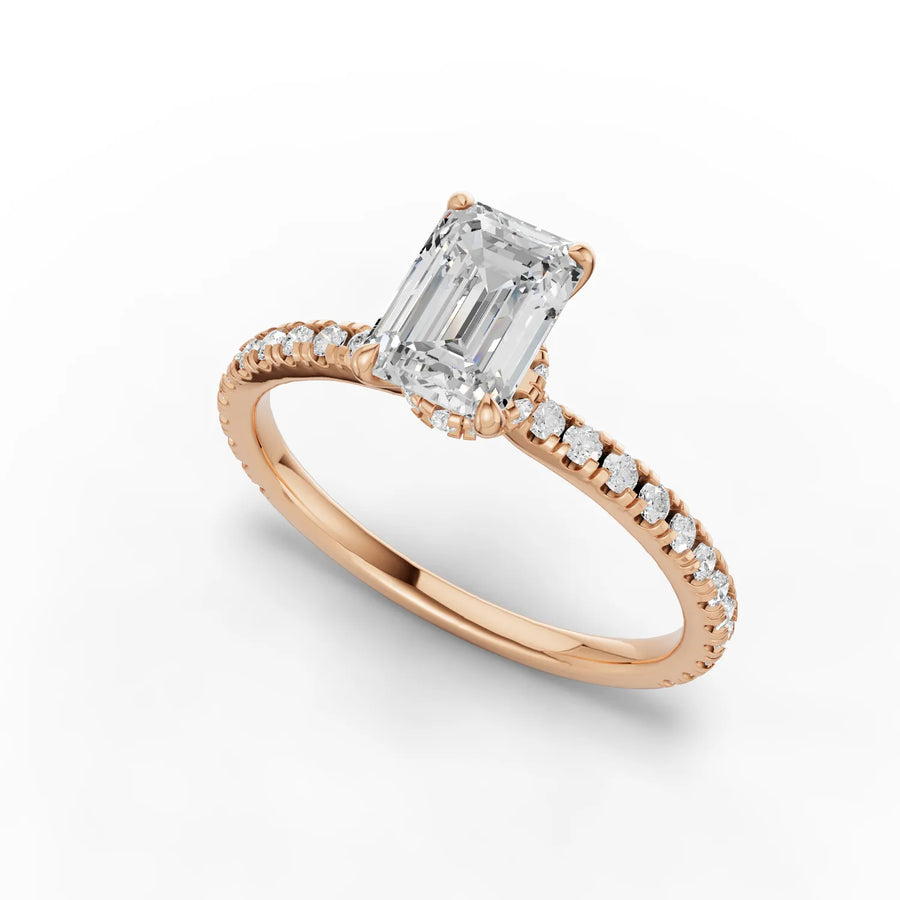 Rose gold prong geometry macro