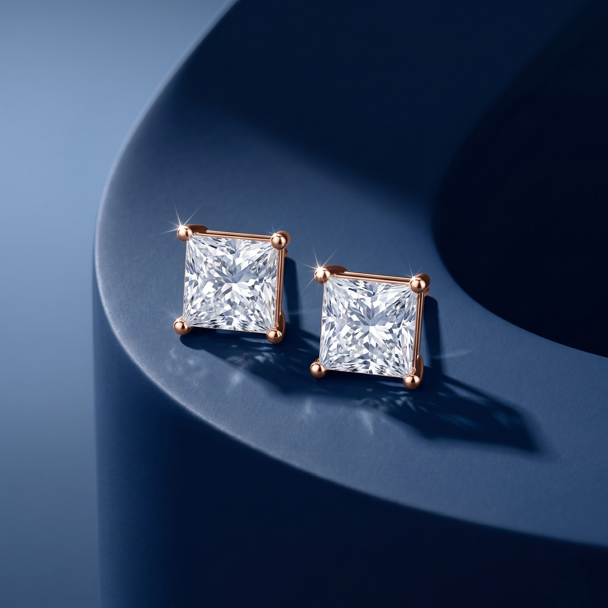 Diamond stud earrings by Buvea