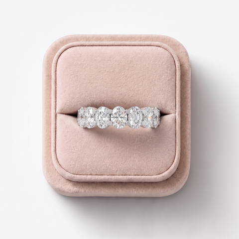 2.68 Ct Oval Baskets Set Full Eternity Ring