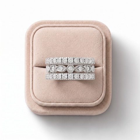 1.97 CT Round Pavé Full Eternity Set