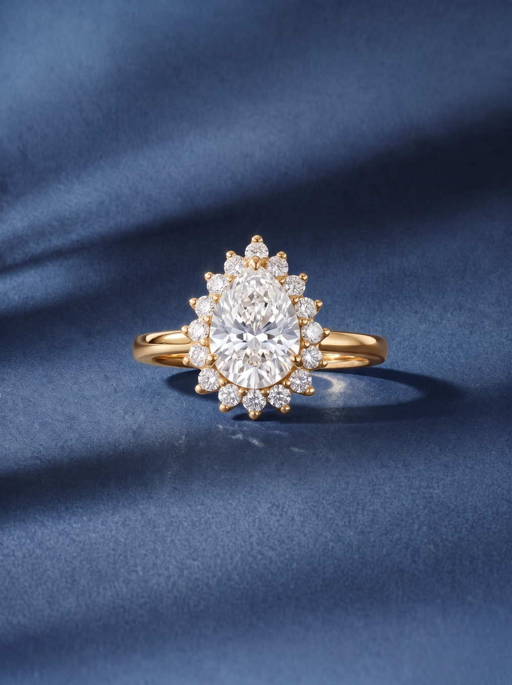 Solitaire lab-grown diamond engagement ring