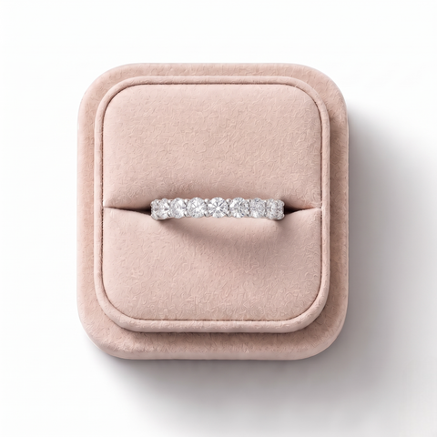 0.72 Ct Round Baskets Set Full Eternity Ring