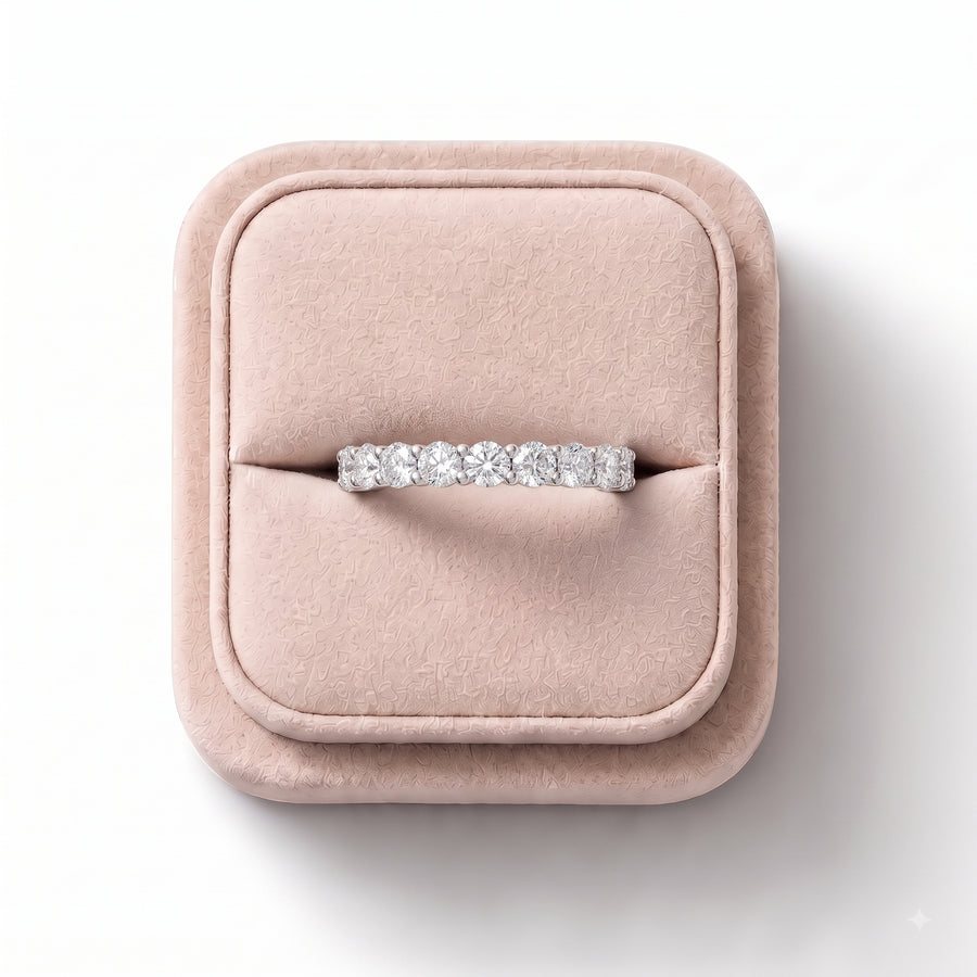 0.72 Ct Round Baskets Set Full Eternity Ring