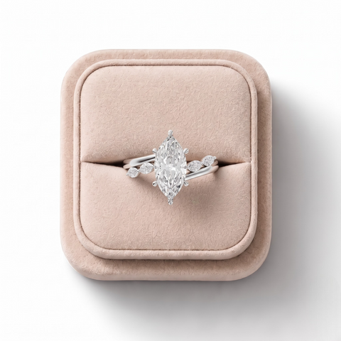 1.80 Ct Marquise Split Shank Diamond Ring 1.5 Ct Center