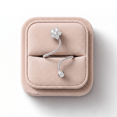 0.60 CT Round Statement Lab Diamond Ring
