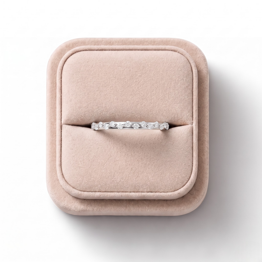 0.25 CT Round Twisted Lab Diamond Band