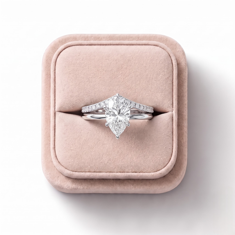 1.69 Ct Marquise Lab Diamond Solitaire Set Ring 1.5 Ct Center