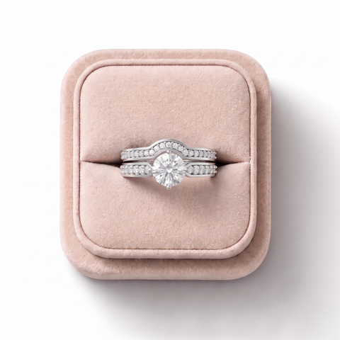 1.50 Ct Round Solitaire With Side Diamond Band