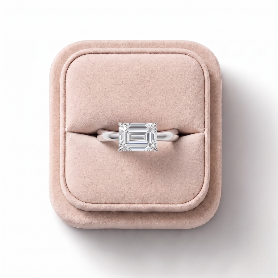 0.75 Ct Emerald Lab Diamond Ring