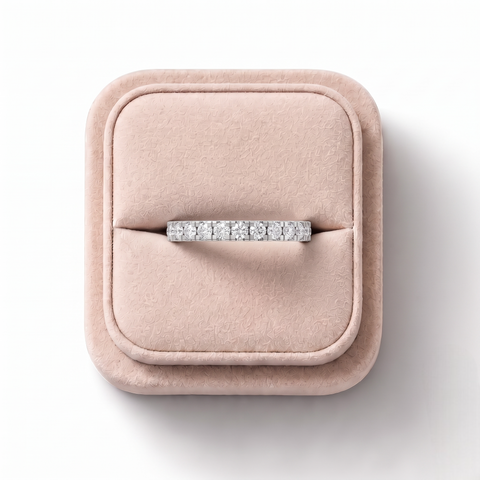 0.70 Ct Round Bar-Set Full Eternity Ring