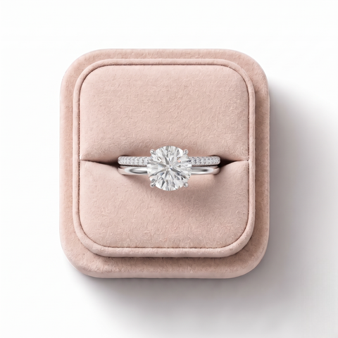 1.60 Ct Round Lab Diamond Split Ring 1.50 Ct Center