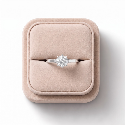 1.00 Ct Six Prong Round Solitaire Engagement Ring