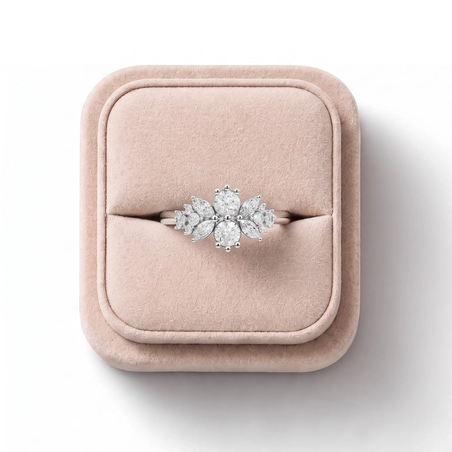 1.47 CT Multi Shape Cluster Lab Grown Diamond Ring