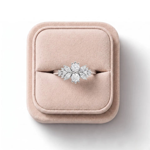 1.47 CT Multi Shape Cluster Lab Grown Diamond Ring