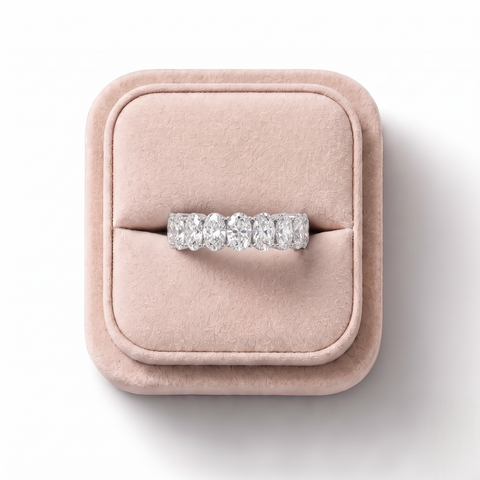 5.50 Ct Oval Baskets Set Full Eternity Ring