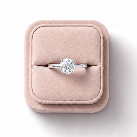 1.00 Ct Round Solitaire Lab Diamond Ring
