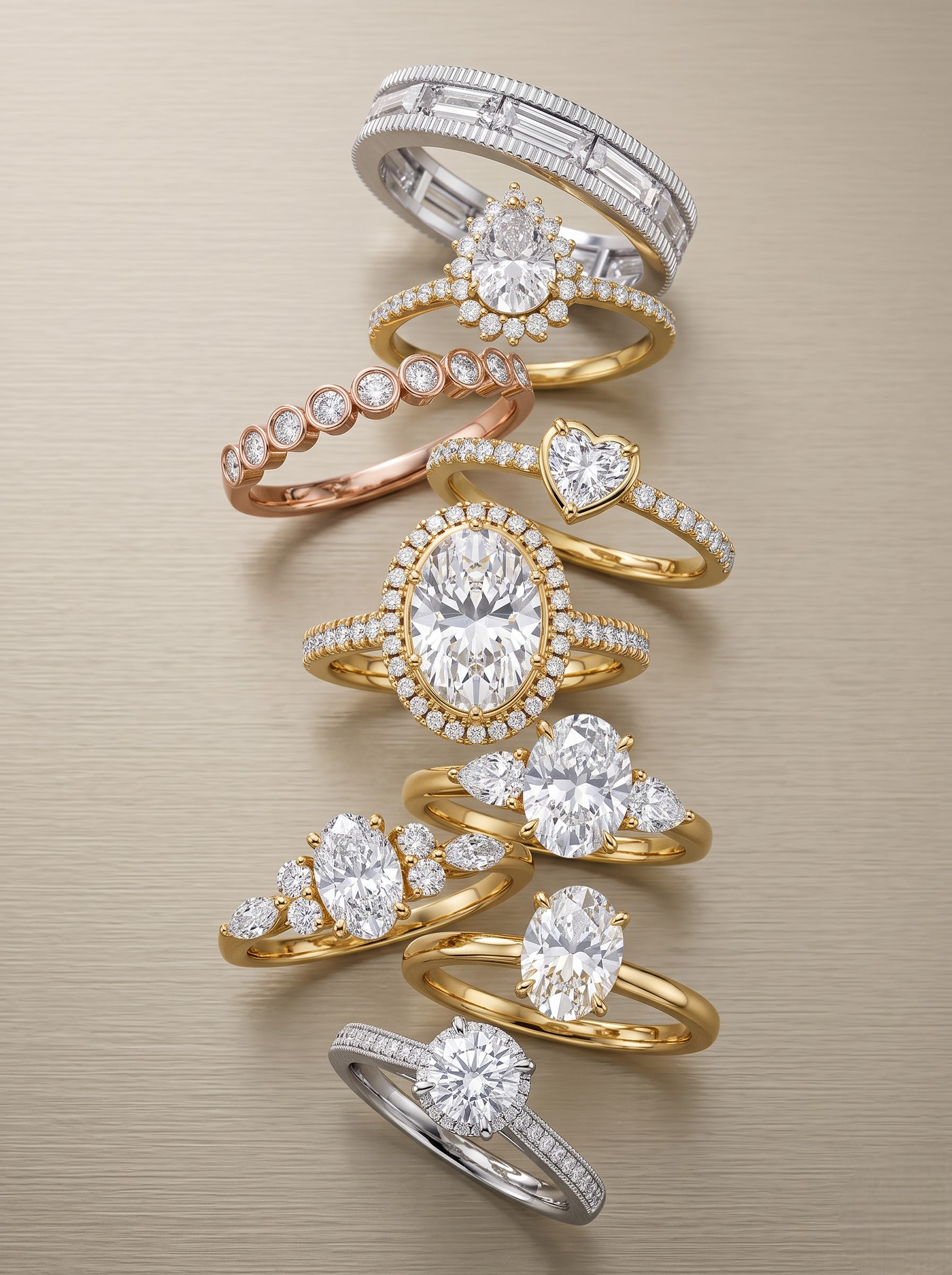 Certified lab-grown diamond engagement ring by Buvea Jewels