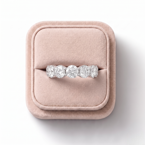 6.55 Ct Round Baskets Set Full Eternity Ring