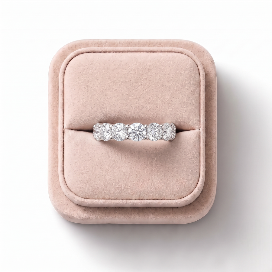 2.03 Ct Round Baskets Set Full Eternity Ring