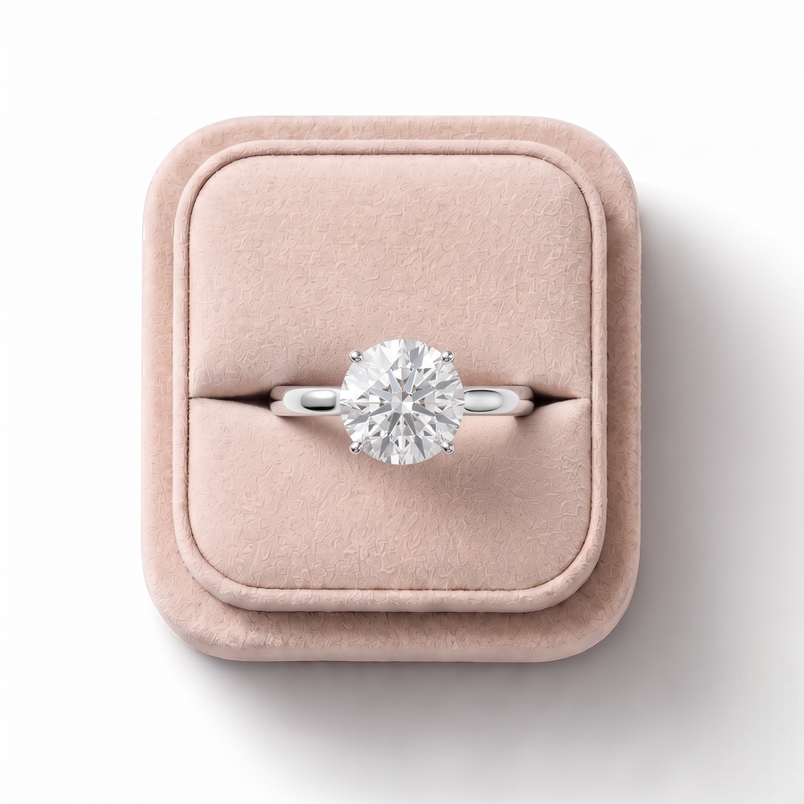 2.00 Ct Round Lab Diamond Solitaire Ring