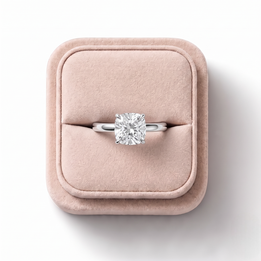 1.50 Ct Cushion Solitaire Ring