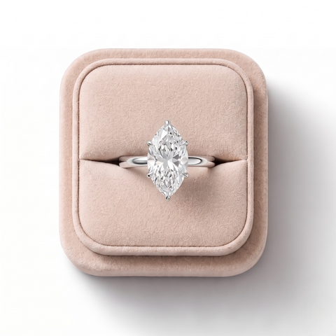 2.00 CT Marquise Solitaire Lab Diamond Ring