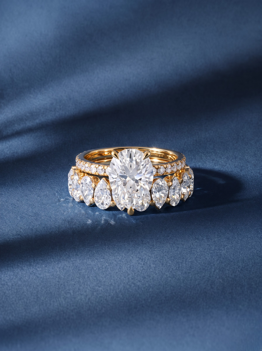 Solitaire lab-grown diamond engagement ring