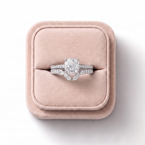 1.45 Ct Round Solitaire With Side Band Set 1.00 Ct Center