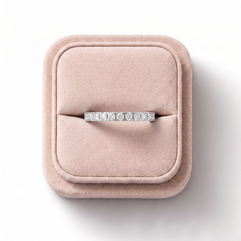 0.58 Ct Round Bar-Set Full Eternity Band