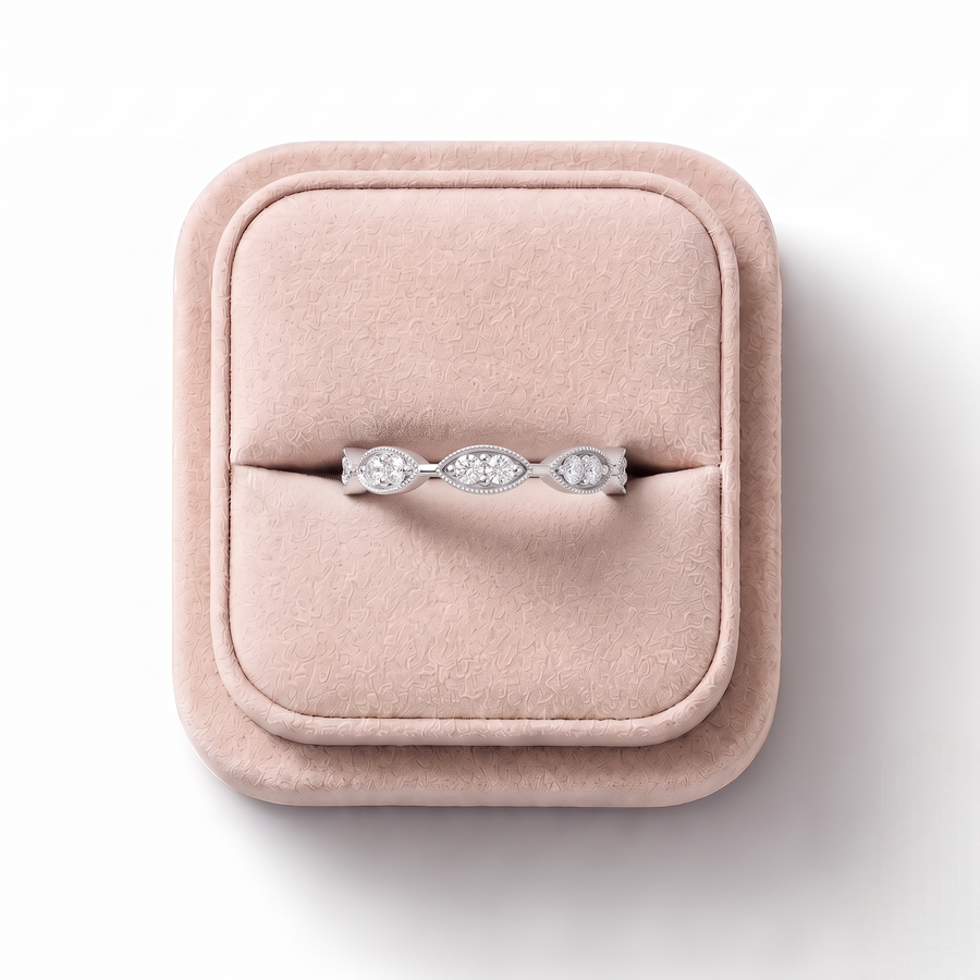 0.42 Ct Round Full Eternity Band Ring