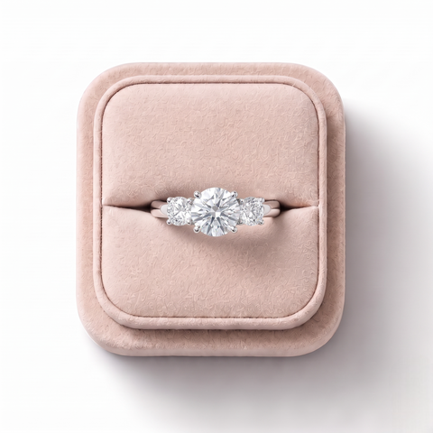 1.94 Ct Round Three Stone Ring